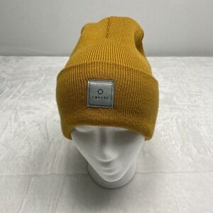 Empyre Beenie Hat Adult Gold Knit Warm One Size Skater Stocking Hat